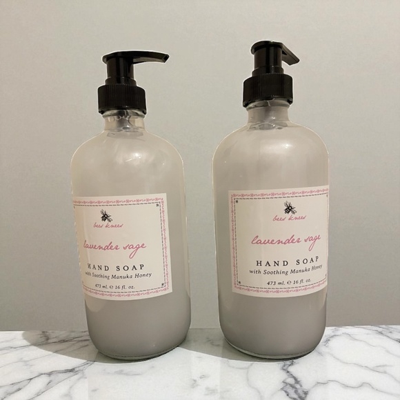 Bees Knees Lavender Sage Hand Soap 2 Pack | 16.9 oz Glass Bottles - Picture 1 of 1